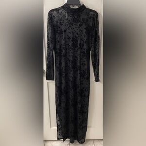 NWT Eloquii Floral Sheer Column Maxi Dress